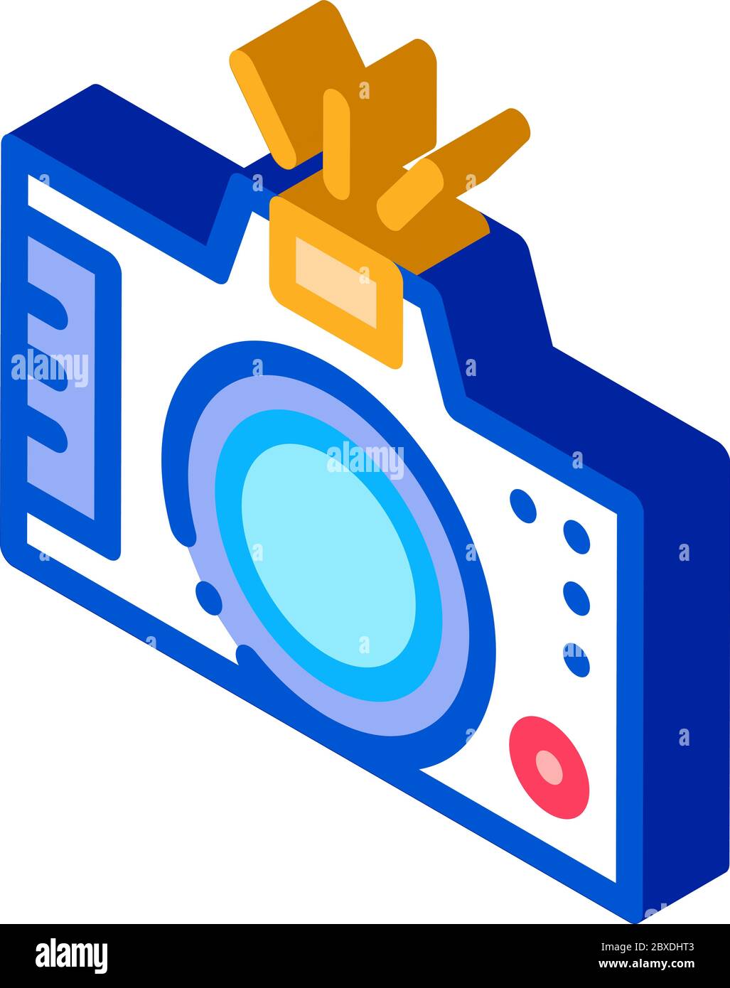 Photo Camera Isometric Icon Vector Illustration Stock Vector Image ...