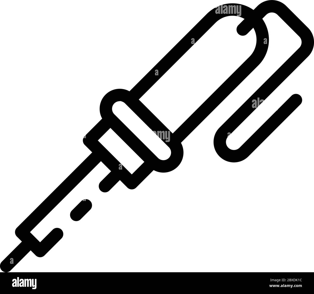 Soldering transistor icon, outline style Stock Vector
