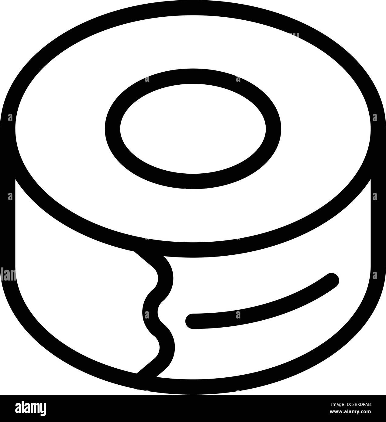 Insulation tape icon, outline style Stock Vector