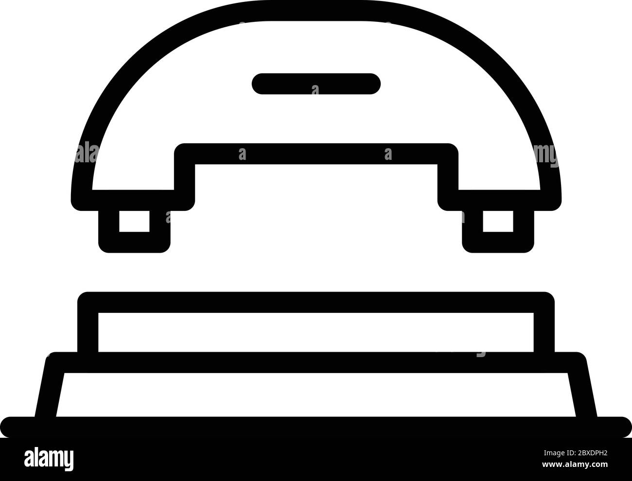 Puncher front view icon, outline style Stock Vector