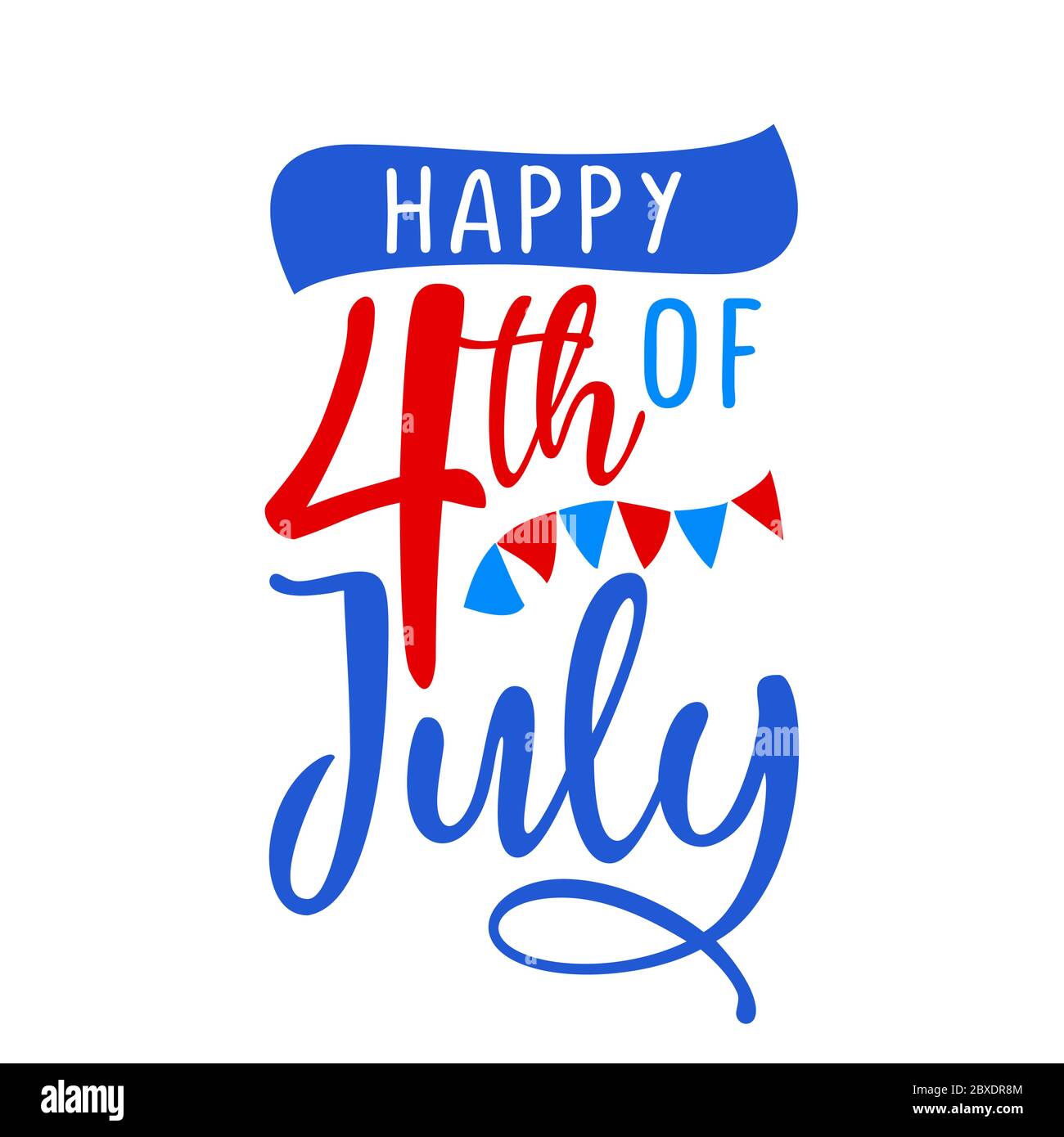 Happy 4th of July Happy Independence Day July 4 lettering design