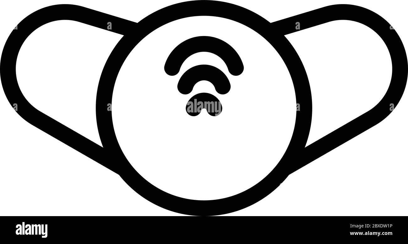 Round medical mask icon, outline style Stock Vector Image & Art - Alamy