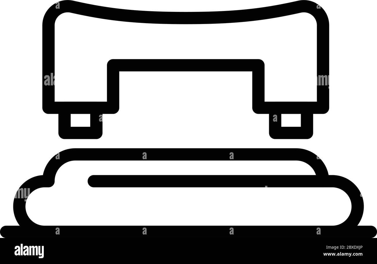 Metal hole punch icon, outline style Stock Vector