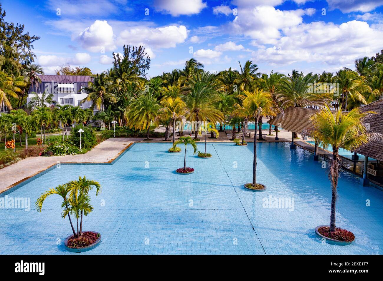 swimming pool at Balaclava,Mauritius. Stock Photo
