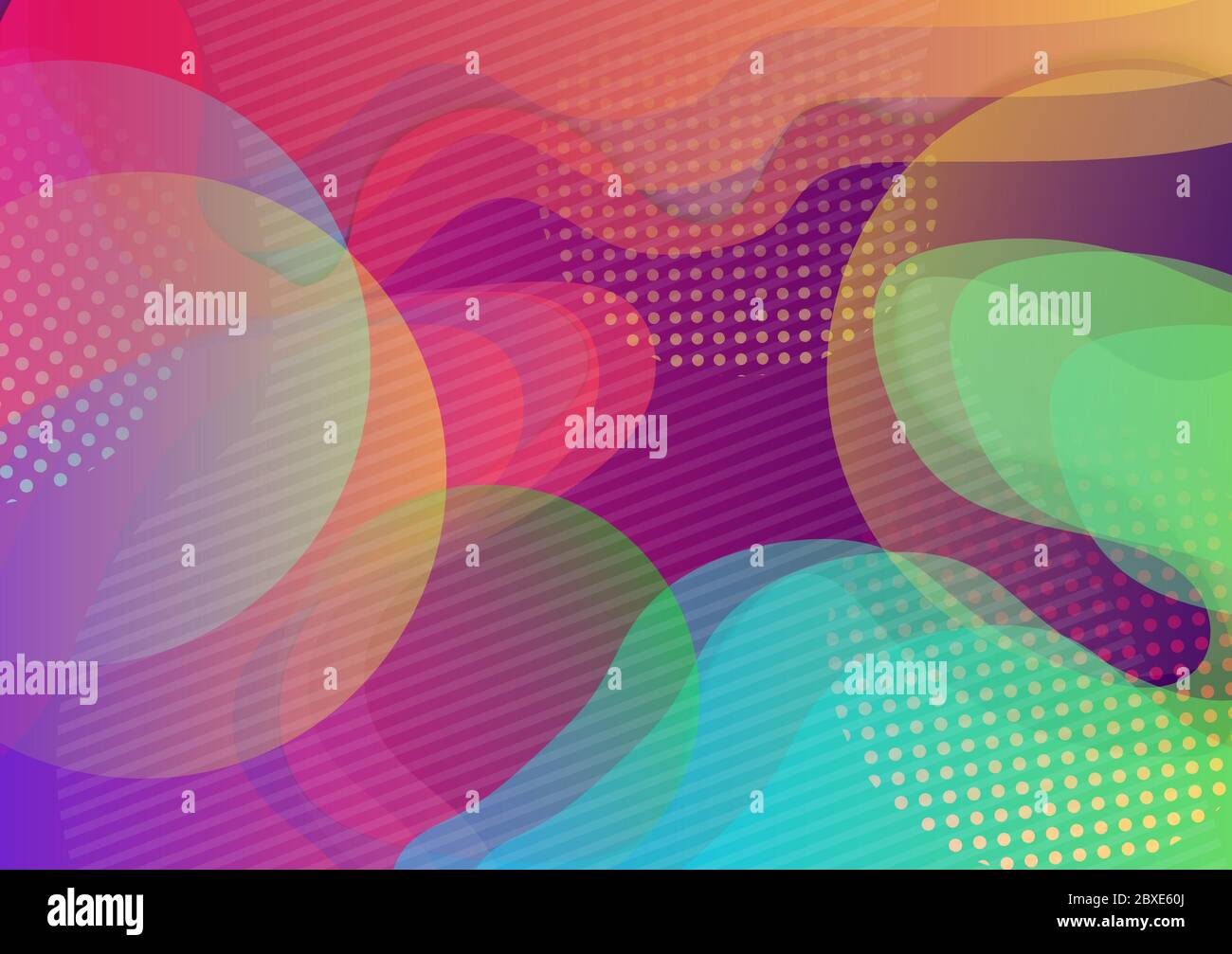 Multicolored, dark Colorful geometric background. Fluid shapes composition Stock Vector