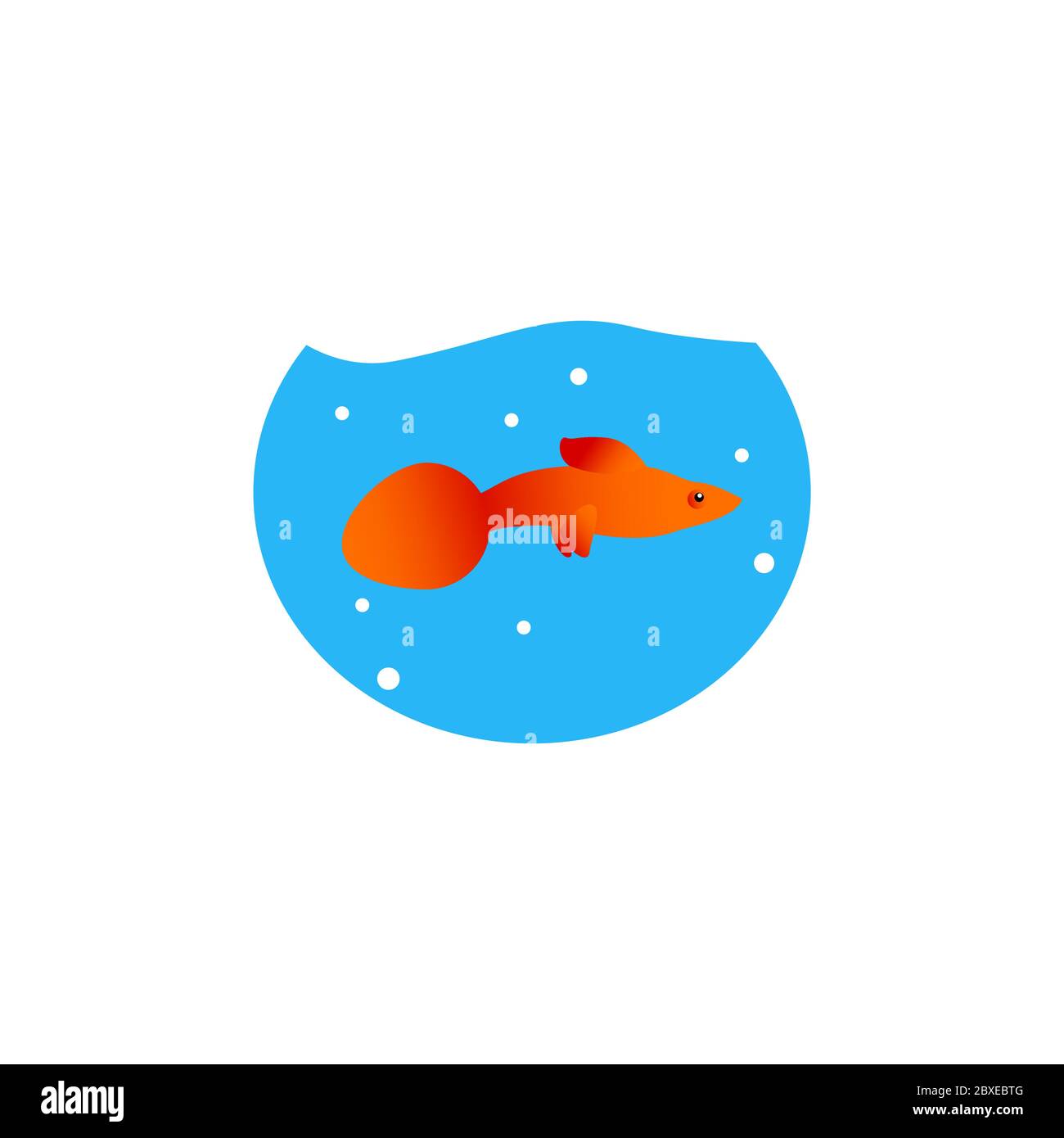 fish in the aquarium vector design template illustration Stock Vector