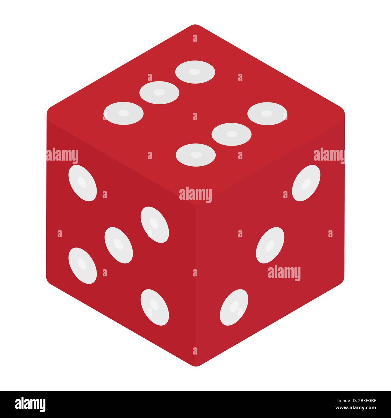 Red game dice isometric view isolated on white background. Casino ...