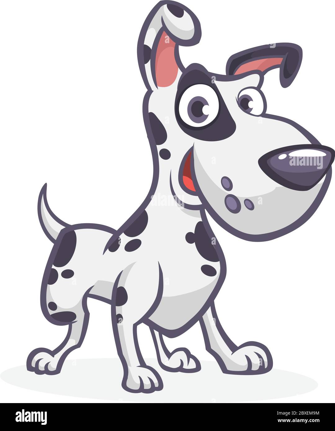 Cartoon cute dalmatian dog. Vector illustration Stock Vector