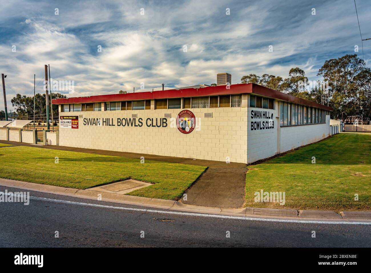 Swan Hill, Victoria, Australia - Local bowls club building Stock Photo