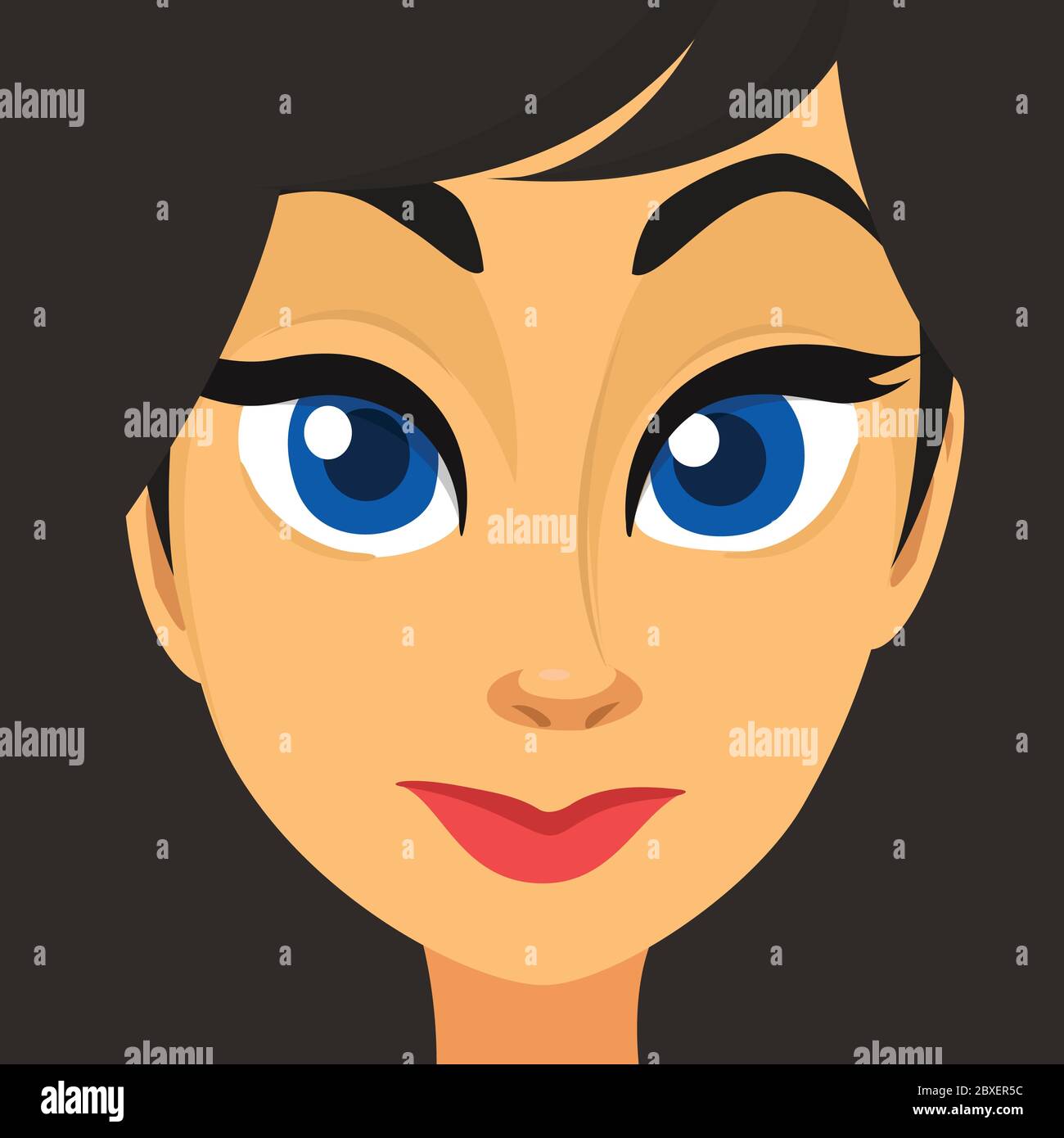 Young womens anime cartoon Stock Vector Image & Art - Alamy