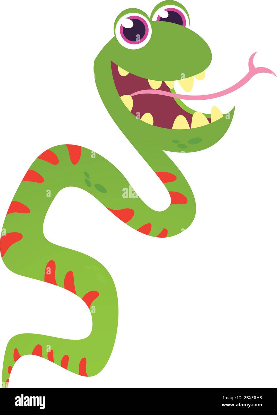 Cute funny snake vector cartoon. Snake illustration isolated on white  background Stock Vector Image & Art - Alamy