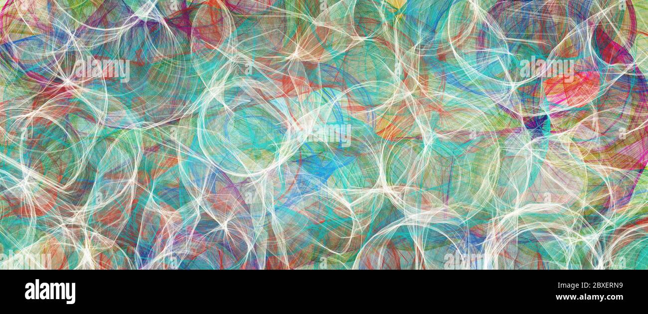 Abstract colorful background pattern with texture and bright colors of red blue green orange yellow purple pink and white in modern art geometric desi Stock Photo