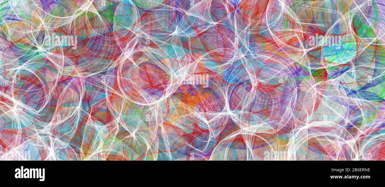 Abstract colorful background pattern with texture and bright colors of red blue green orange yellow purple pink and white in modern art geometric desi Stock Photo