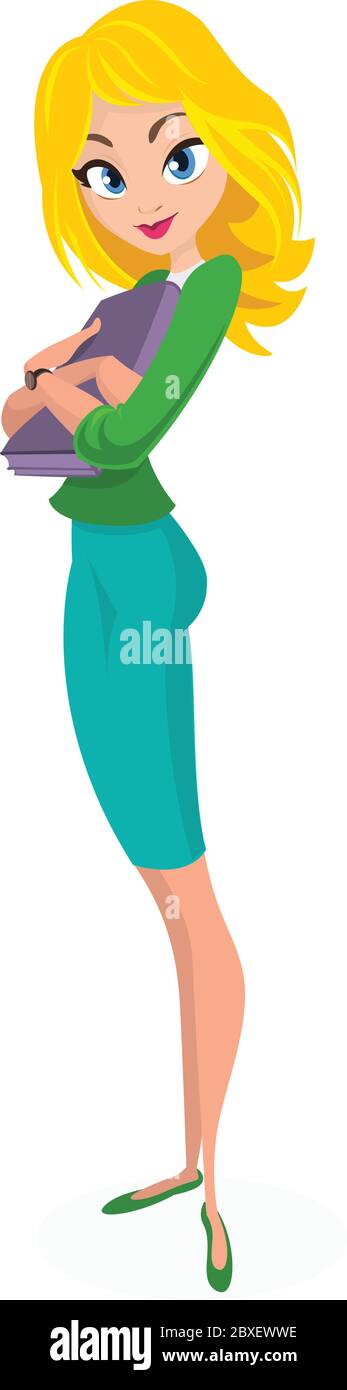 casual dress cartoon Beige Short Sleeve Button Up Uniform Coat or Casual Tunic Dress Cartoon Illustration Stock Vector