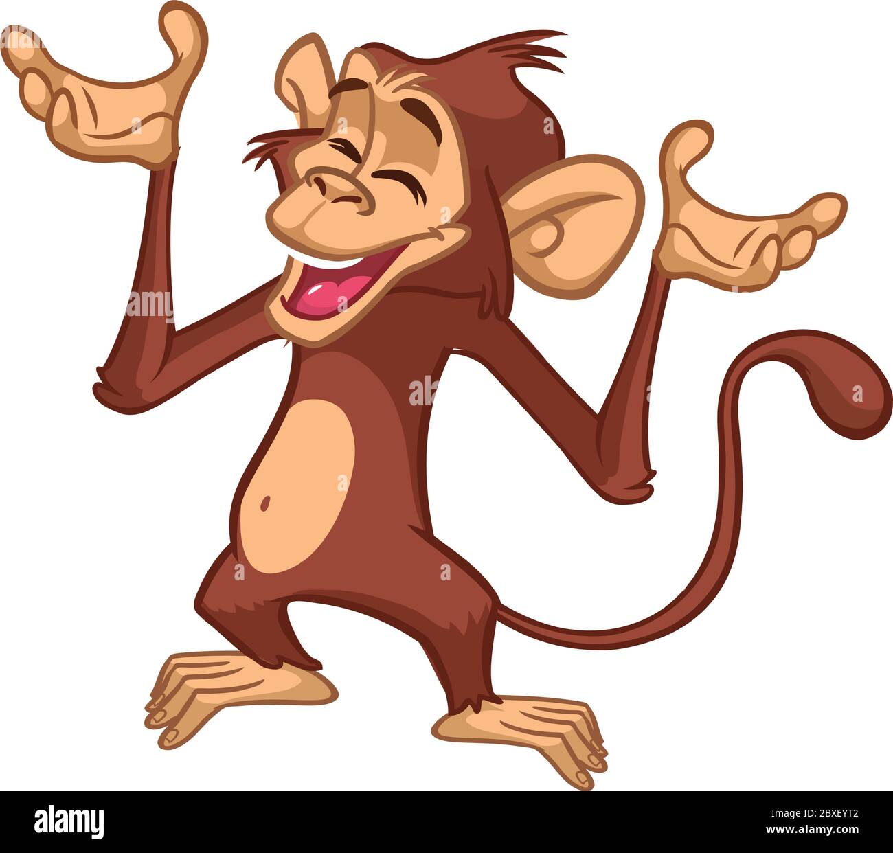Cartoon monkey chimpanzee. Vector illustration of happy monkey character Stock Vector Image & Art - Alamy Cartoon monkey chimpanzee. Vector illustration of happy monkey character Stock Vector Image & Art - Alamy