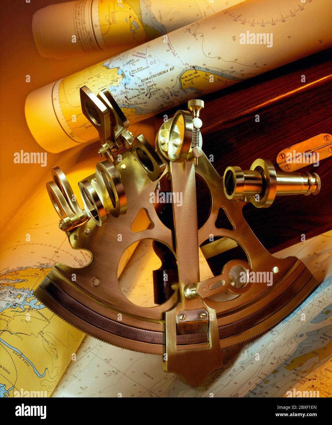 Sextant - a doubly reflecting navigation instrument that measures the ...