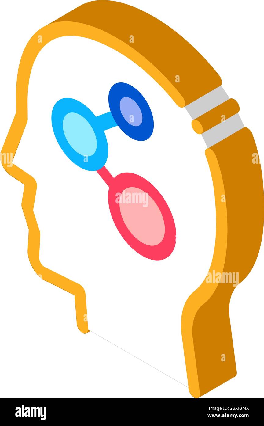 programmed brain isometric icon vector illustration Stock Vector Image ...