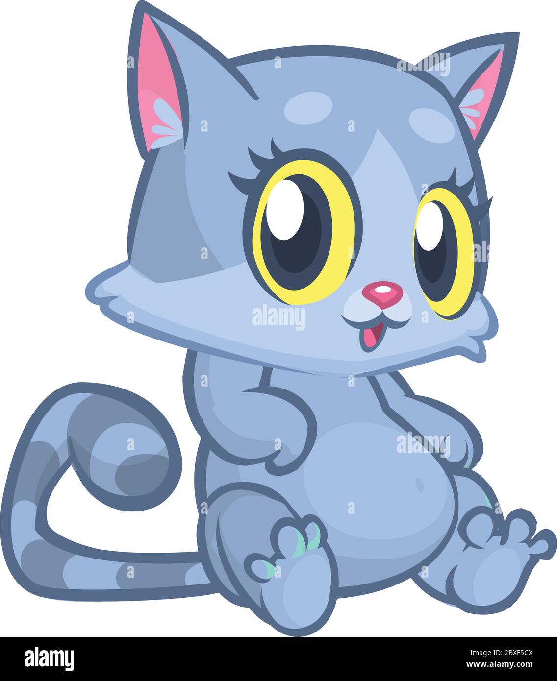Cute and funny cartoon cat. Vector illustration Stock Vector Image \u0026 Art -  Alamy, image size:1136x1390