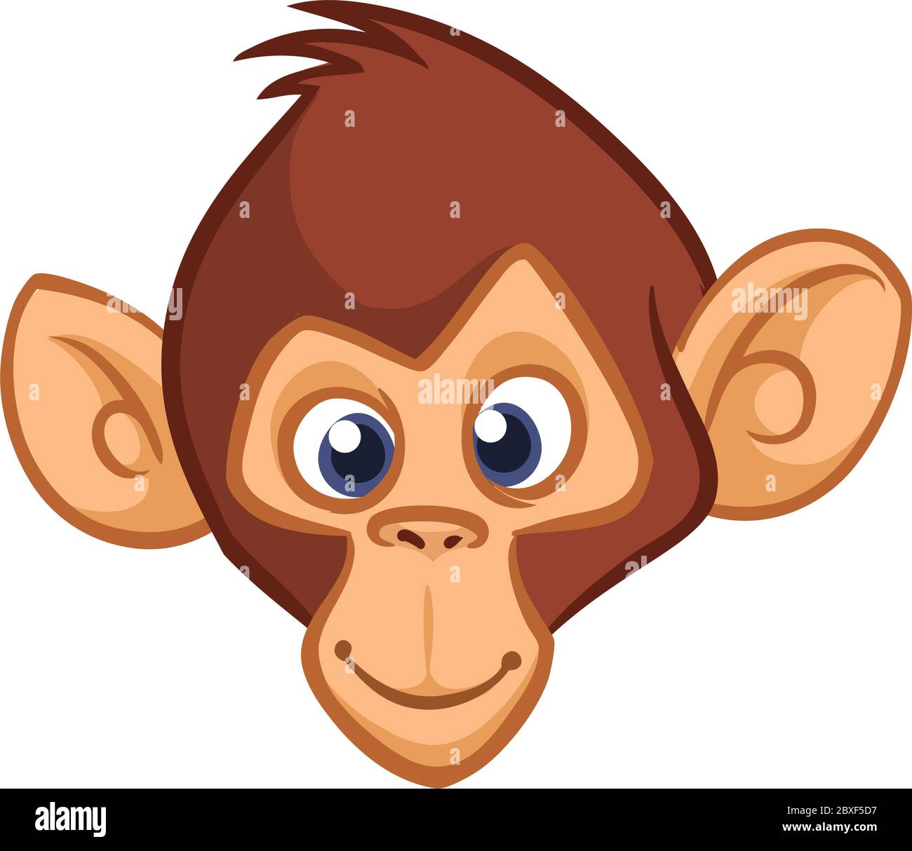 Cartoon monkey. Vector happy chimpanzee Illustration Stock Vector Image &  Art - Alamy
