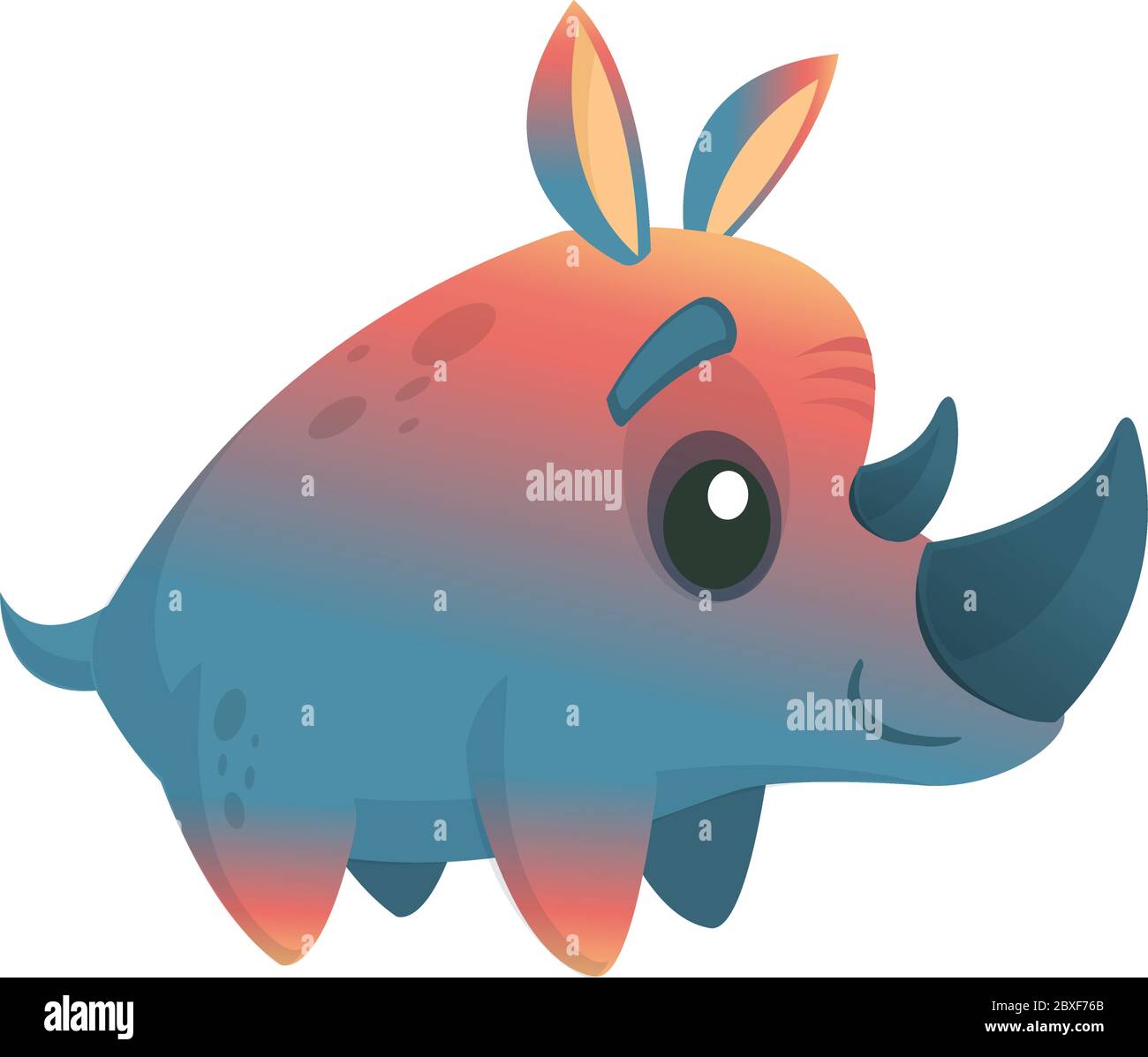 Cartoon Grey Rhino Character High Resolution Stock Photography And Images Alamy