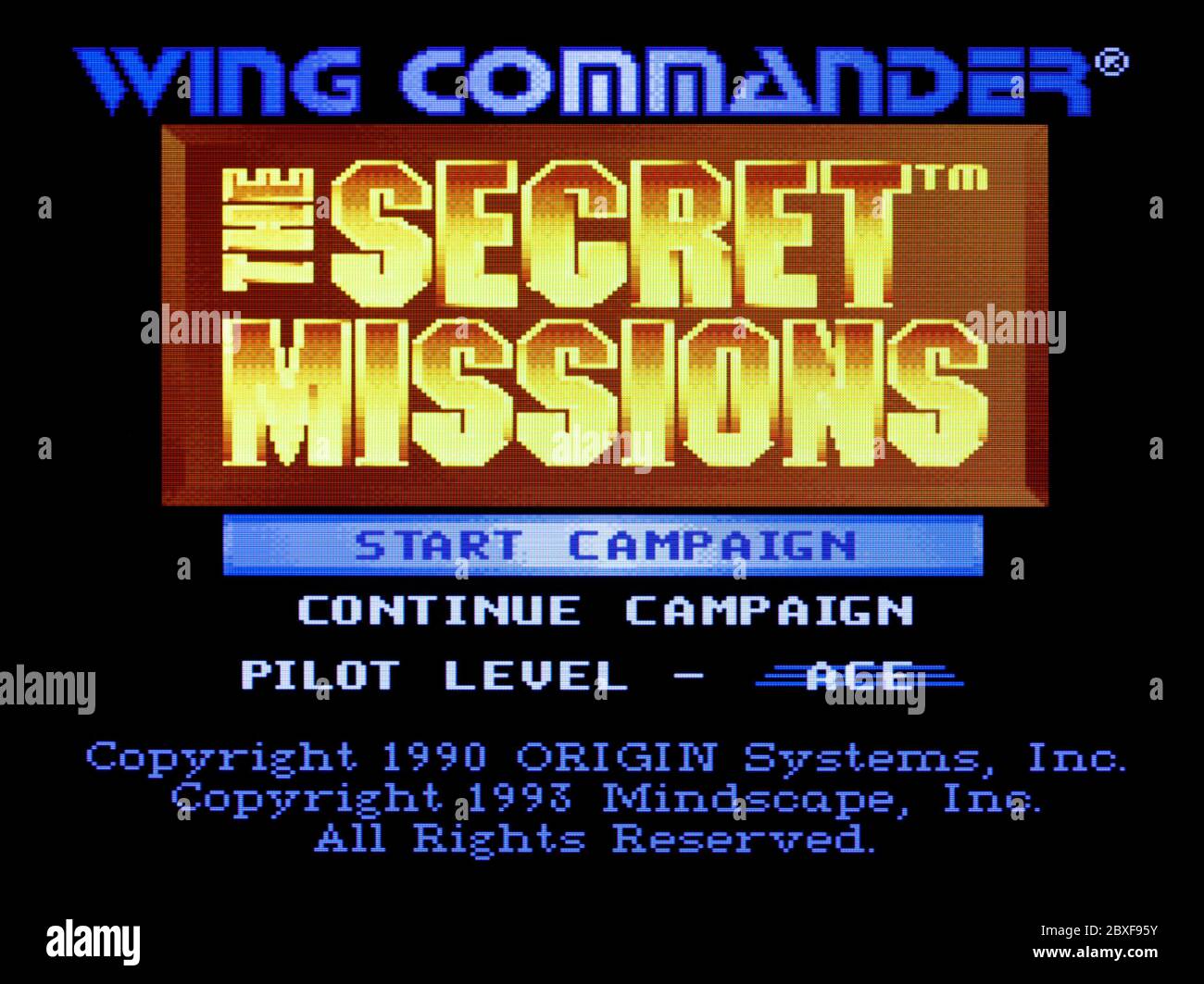 Wing Commander The Secret Missions - SNES Super Nintendo  - Editorial use only Stock Photo
