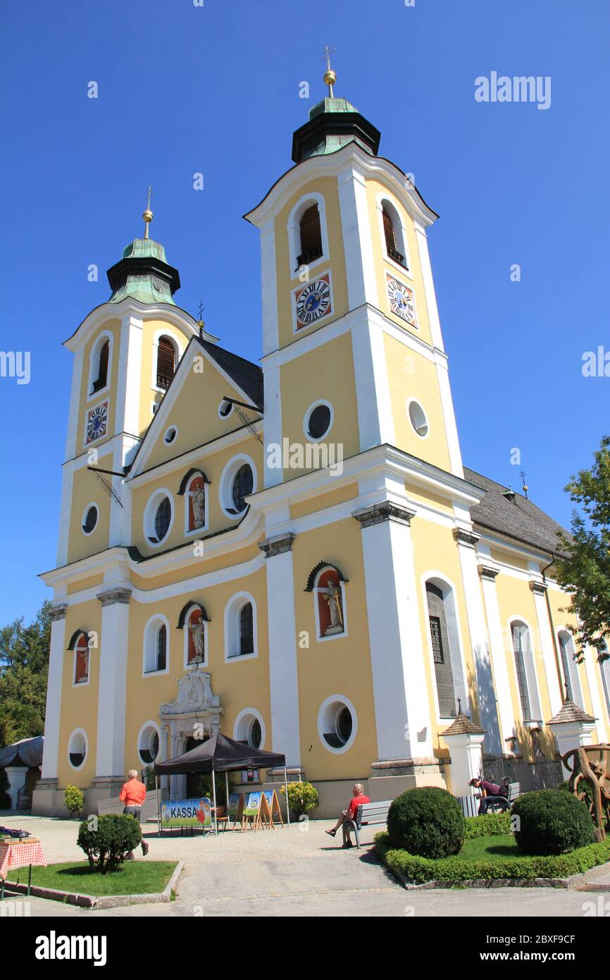 The church of the Assumption of the Virgin Mary in St. Johan in Austria Stock Photo