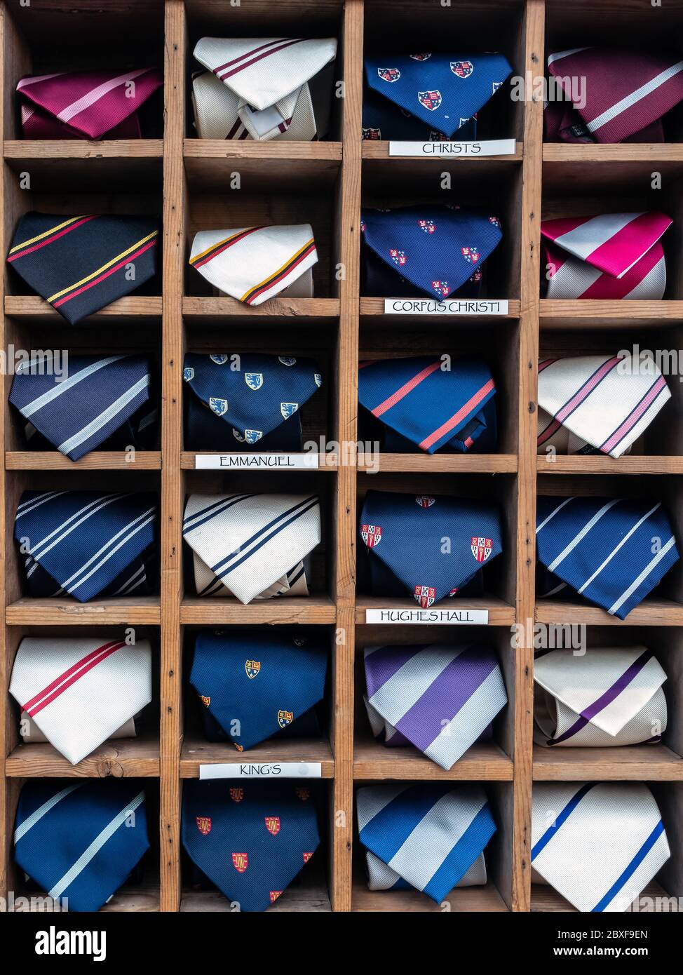 CAMBRIDGE, UK: Branded souvenir mens ties for various Cambridge University  Colleges Stock Photo - Alamy