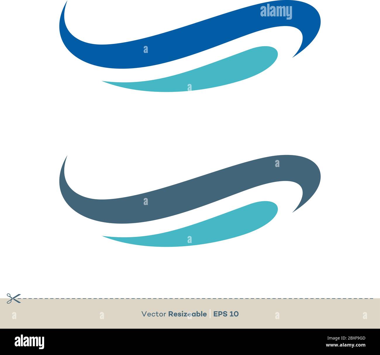 Waves Swoosh Vector Logo Template Illustration Design. Vector EPS 10. Stock Vector
