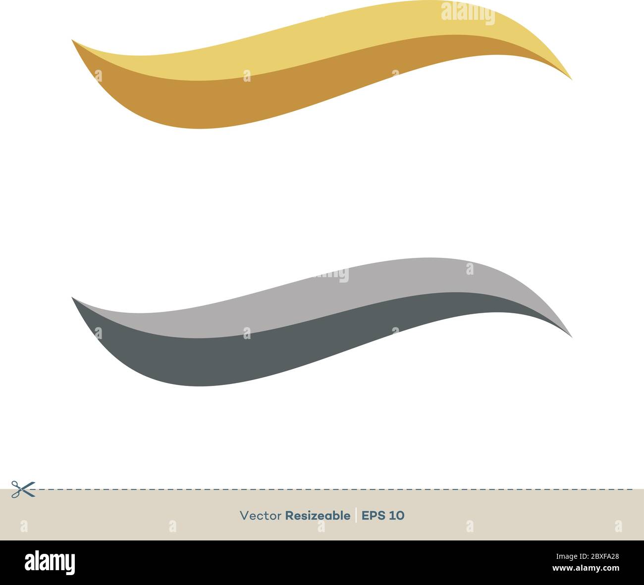 Waves Swoosh Vector Logo Template Illustration Design. Vector EPS 10. Stock Vector