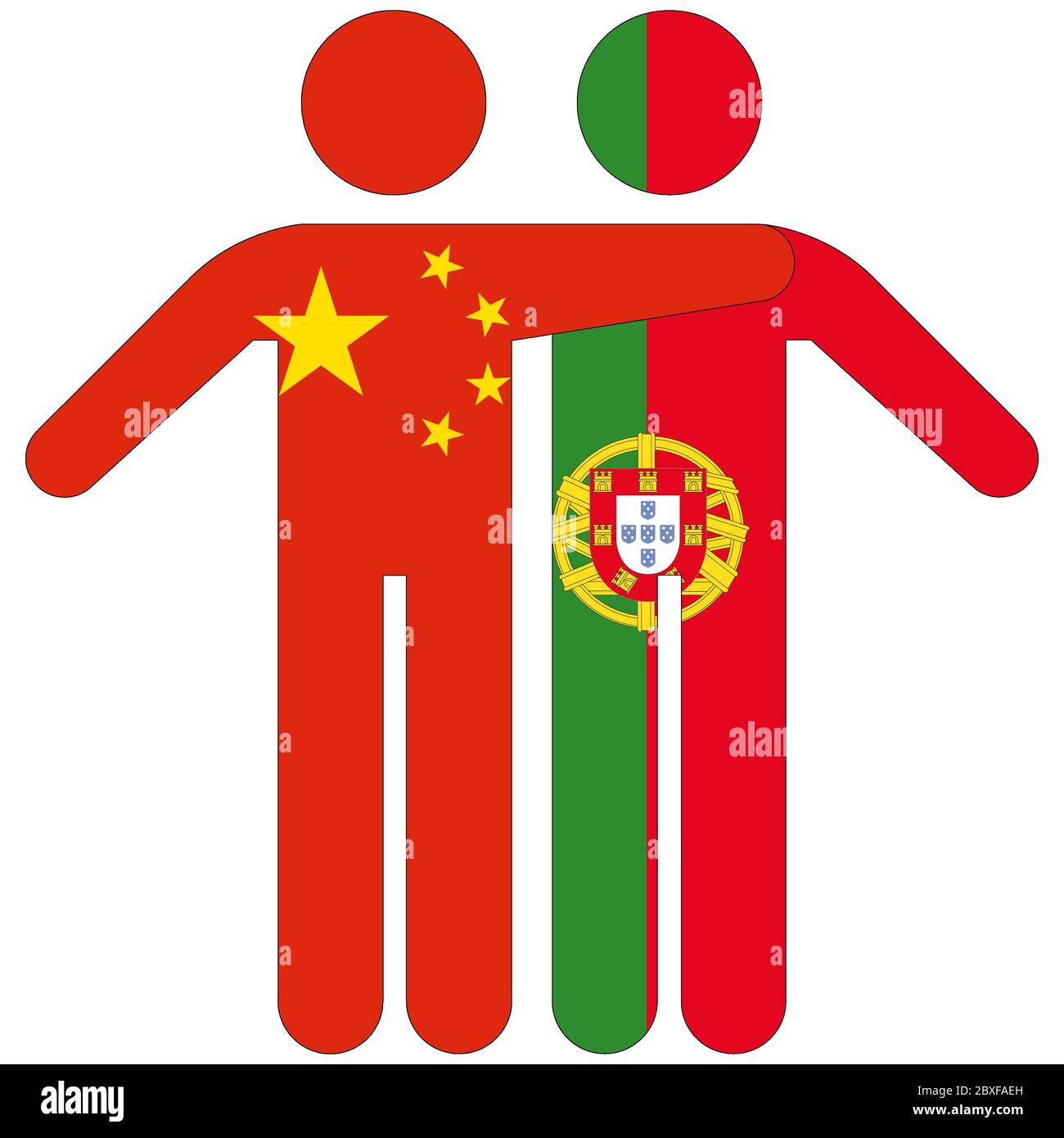 China - Portugal / friendship concept on white background Stock Photo ...