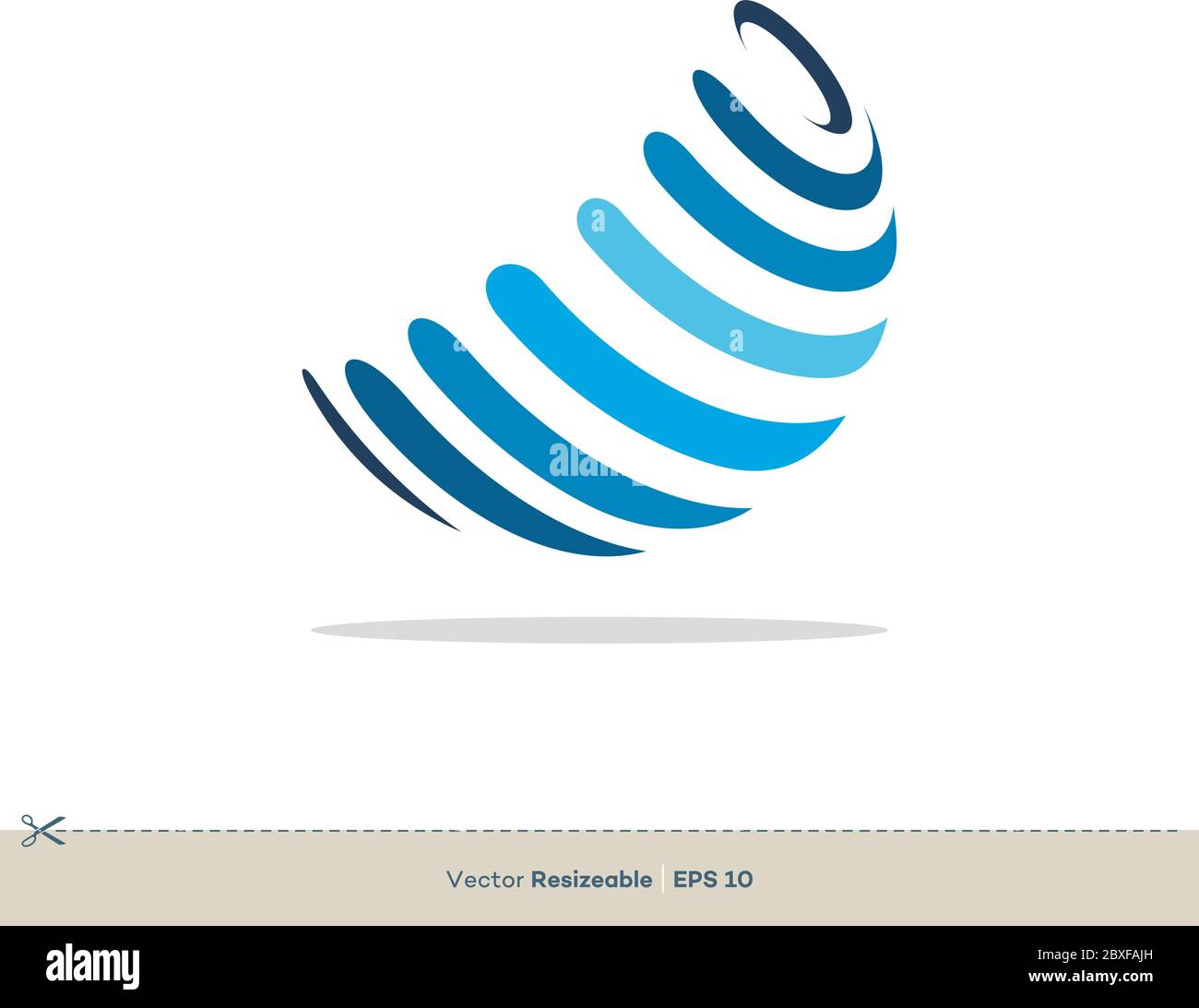 Blue Globe Vector Logo Template Illustration Design. Vector EPS 10. Stock Vector