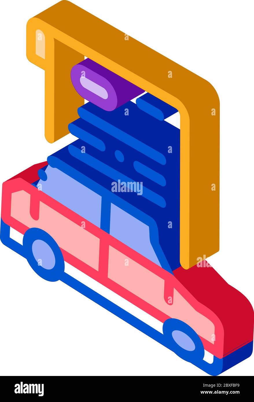 car insurance isometric icon vector illustration Stock Vector Image ...