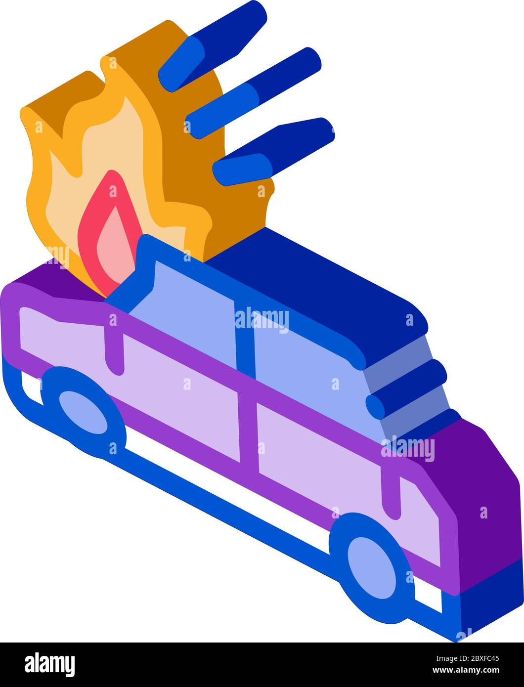 car ignition isometric icon vector illustration Stock Vector Image