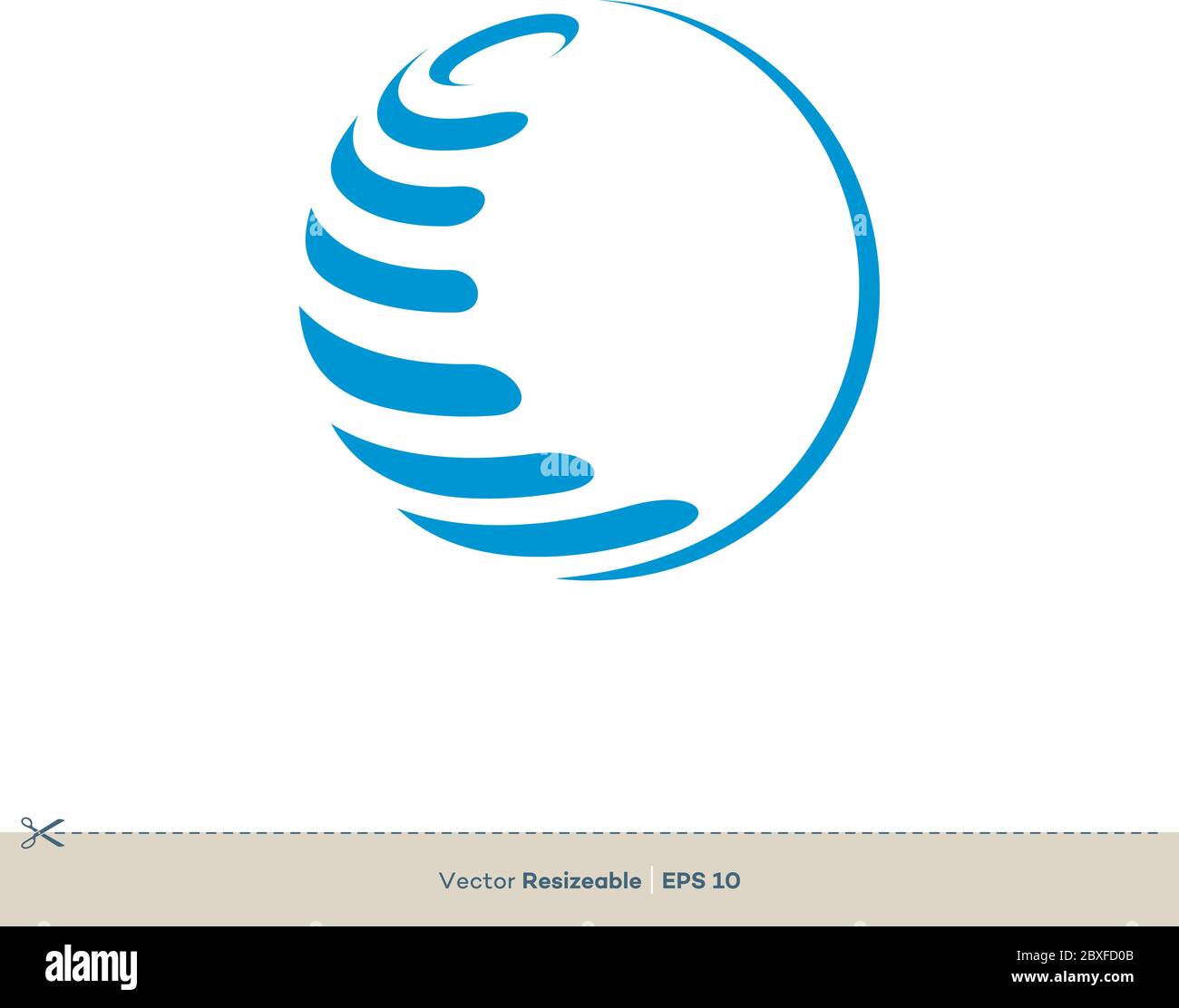 Blue Globe Vector Logo Template Illustration Design. Vector EPS 10. Stock Vector