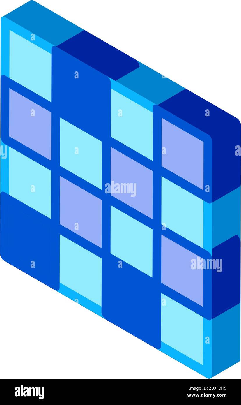 symmetrical tile surface isometric icon vector illustration Stock ...