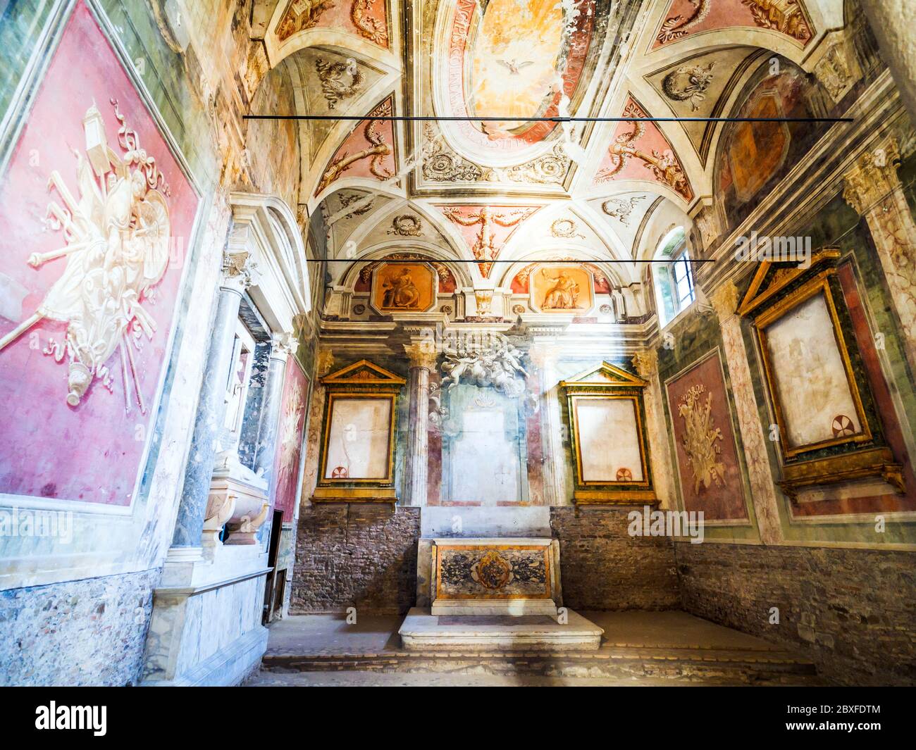The Hungarian Chapel in the Basilica di Santo Stefano Rotondo al Celio Rome. Italy Stock Photo