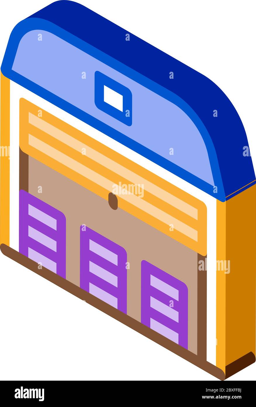 storage garage isometric icon vector illustration Stock Vector Image ...