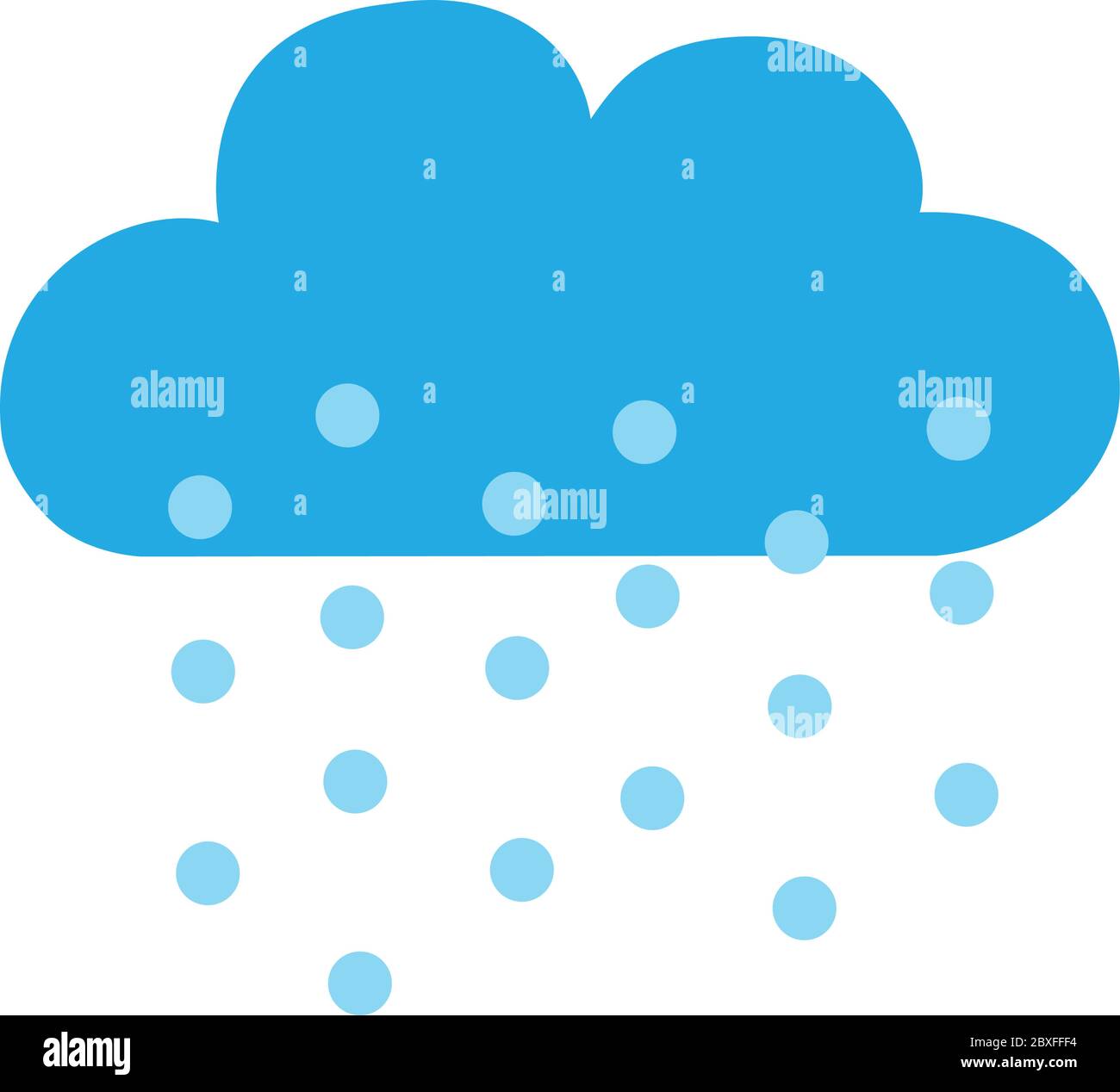 Cloud snow falls icon weather vector illustration isolated on white ...