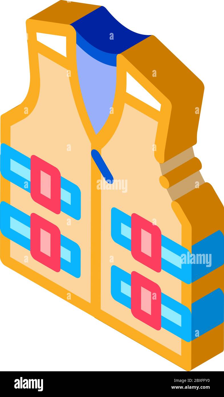 life vest isometric icon vector illustration Stock Vector Image & Art ...