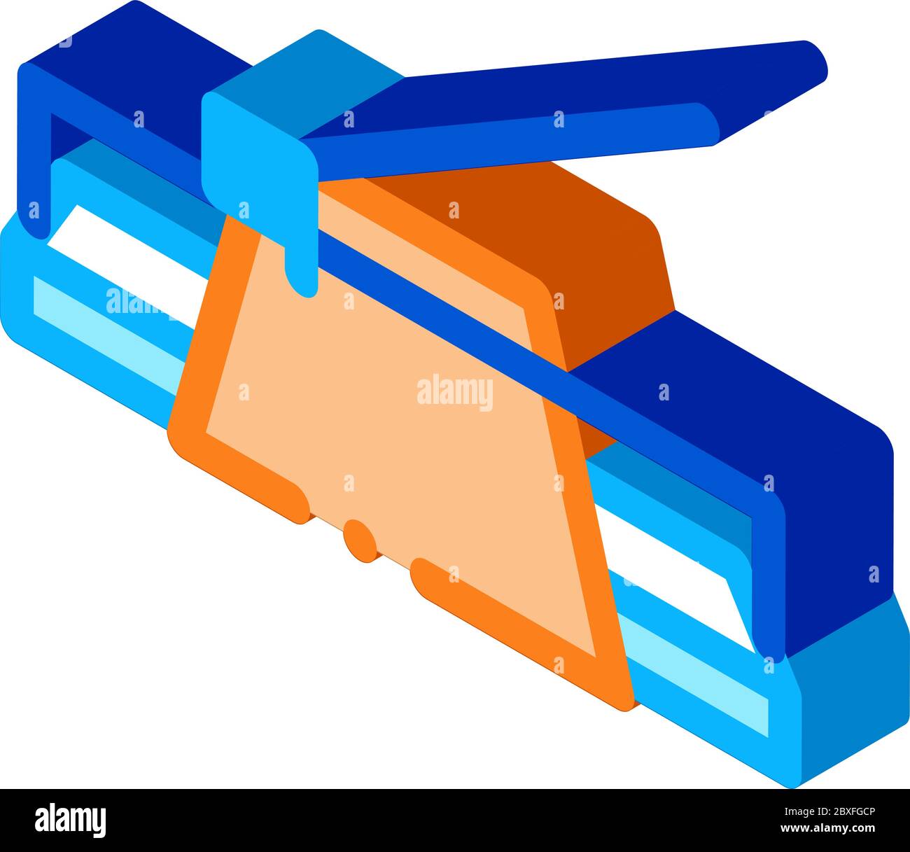 putty knife isometric icon vector illustration Stock Vector