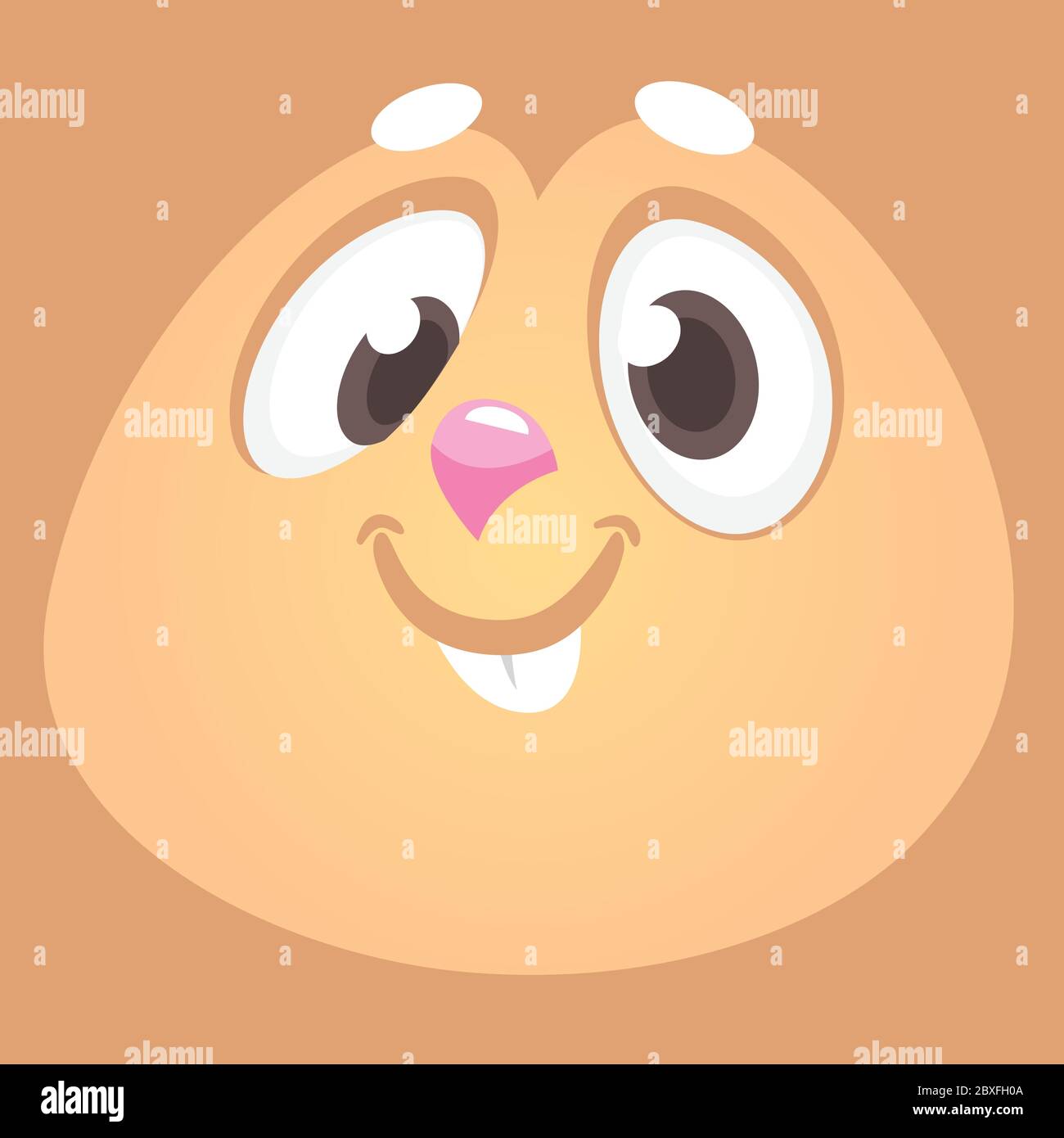 Happy Bunny rabbit cartoon. Vector illustration of happy laughing ...
