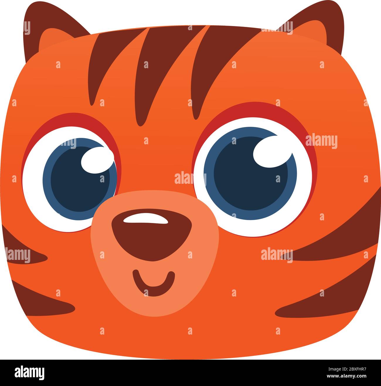 Cartoon squirrel chipmunk head. Forest animal vector illustration Stock Vector