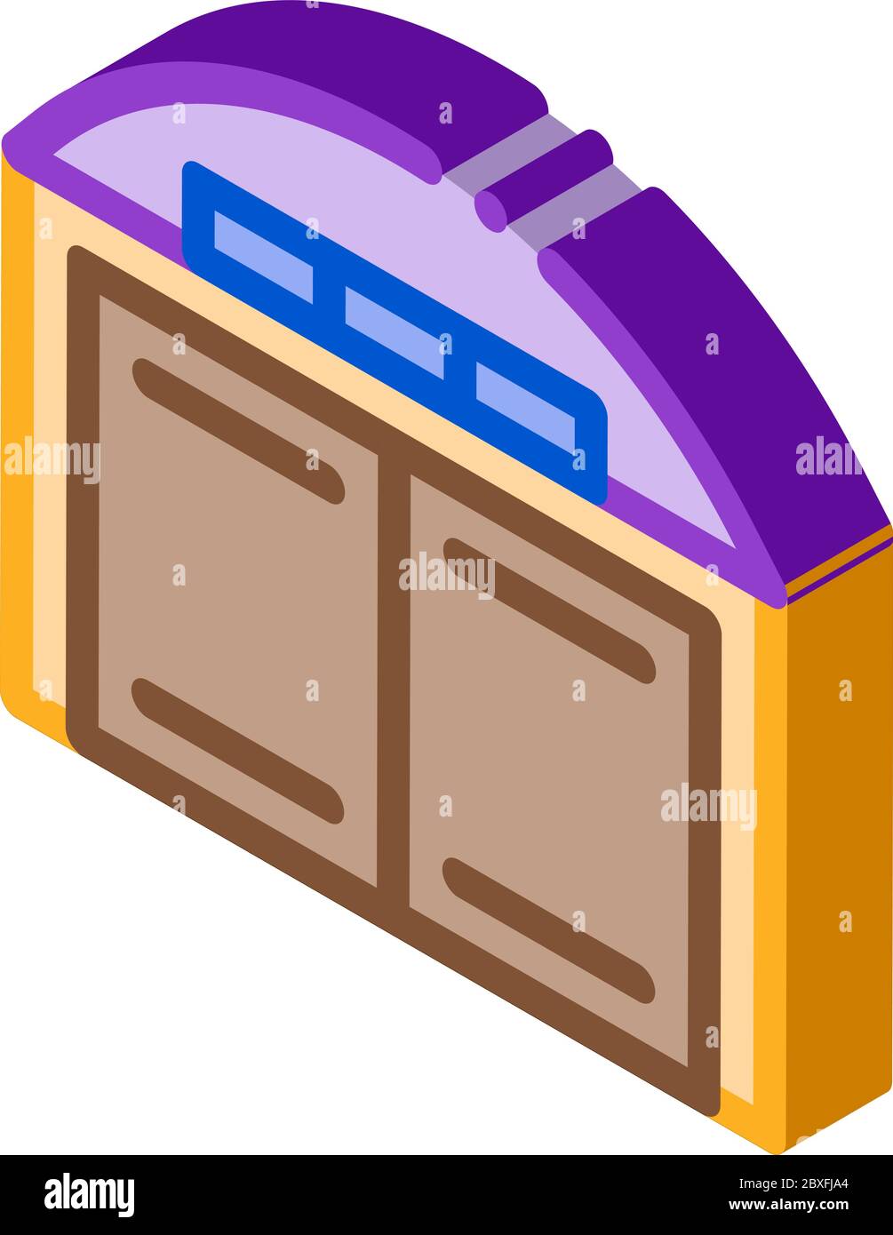 car garage isometric icon vector illustration Stock Vector Image & Art ...