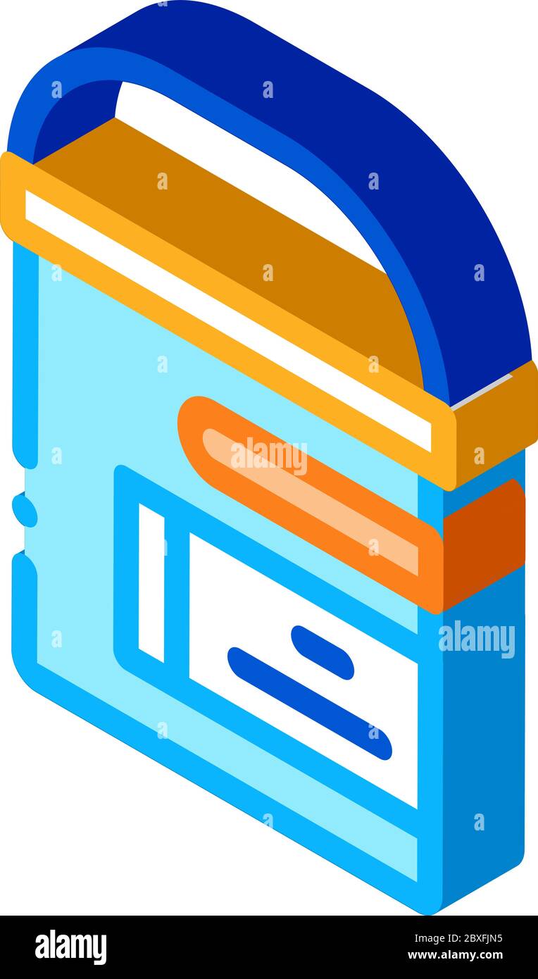 trash can isometric icon vector illustration Stock Vector Image & Art ...