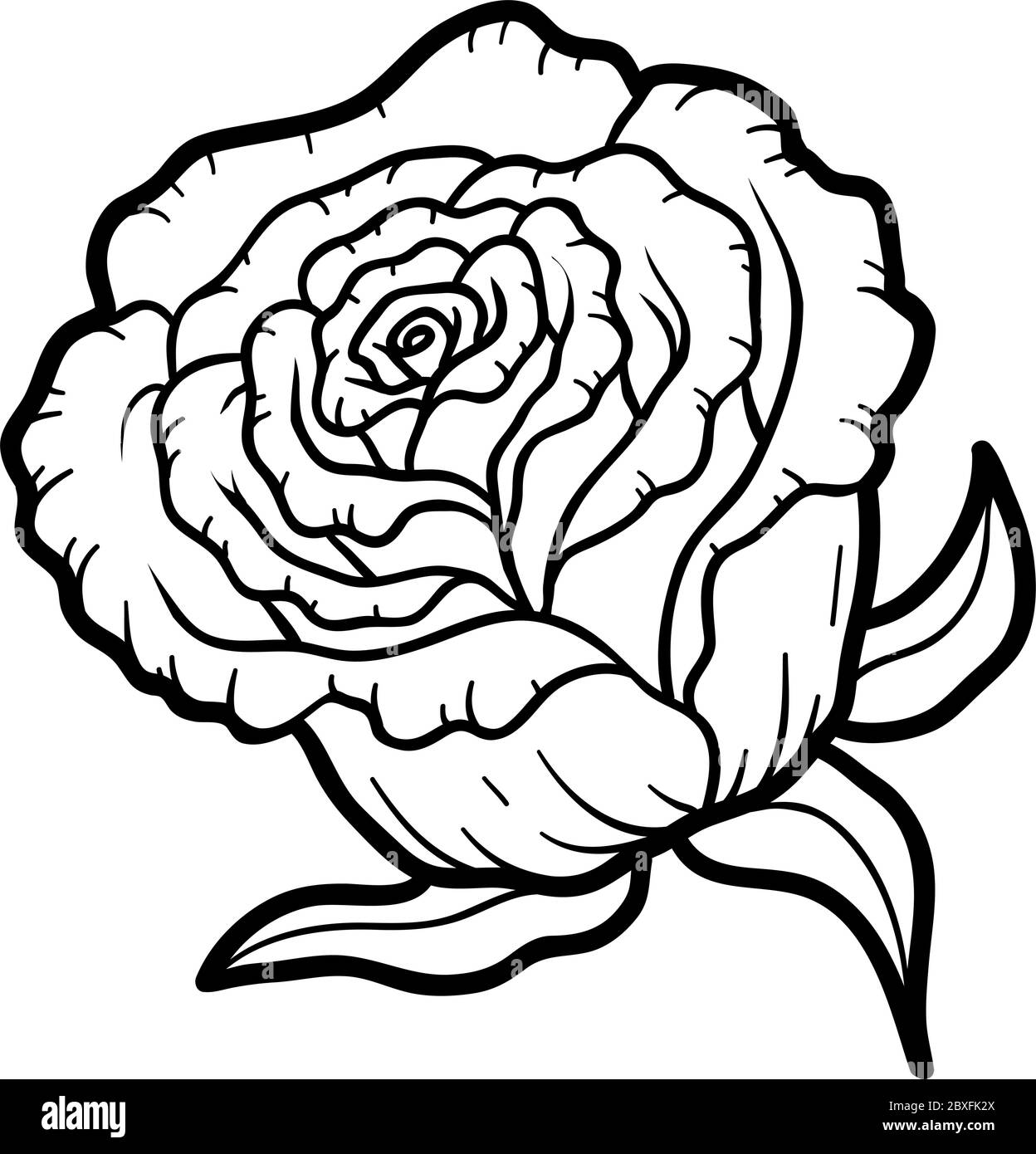 Download Coloring Book For Children Flower Rose Stock Vector Image Art Alamy