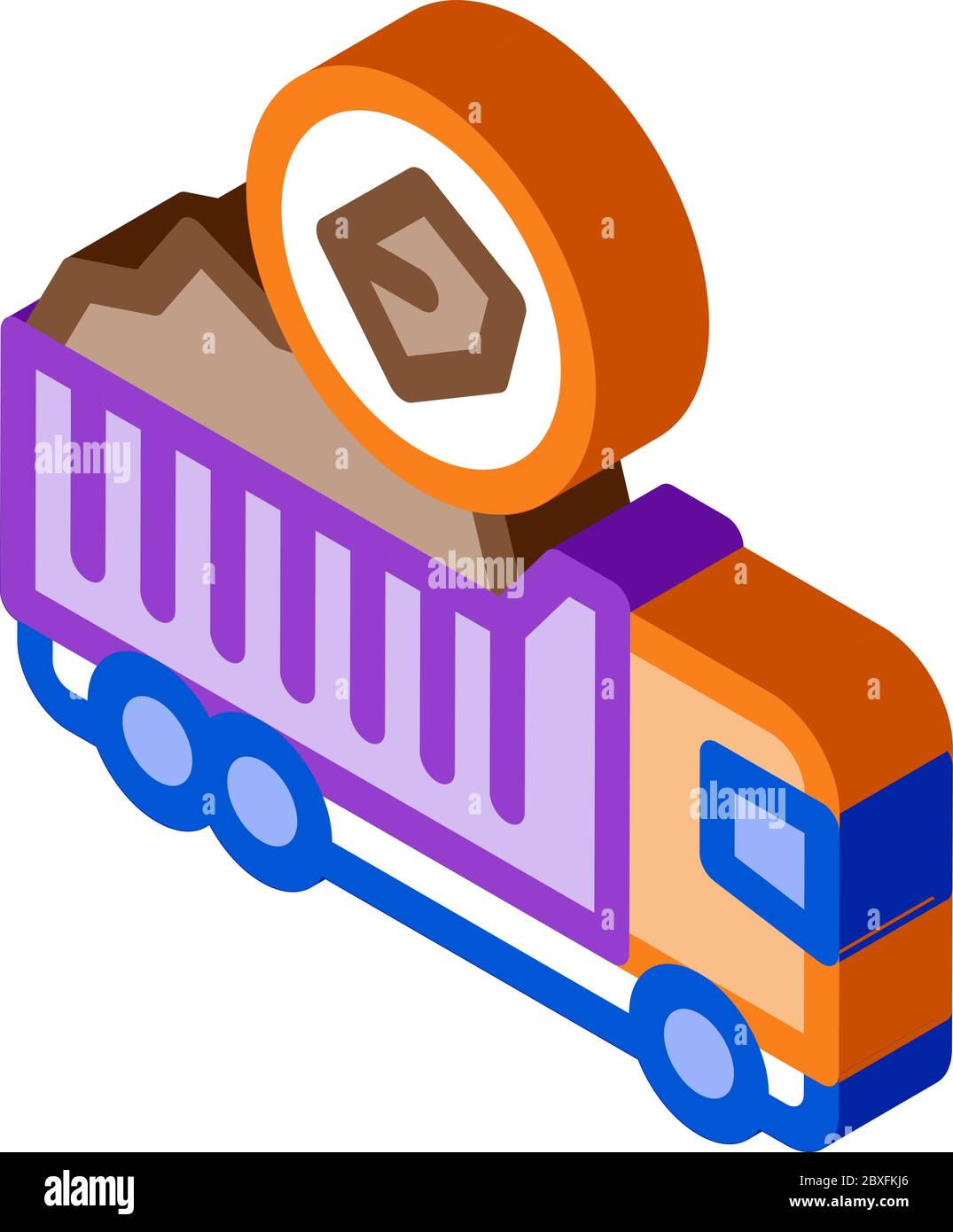 coal truck isometric icon vector illustration Stock Vector Image & Art ...