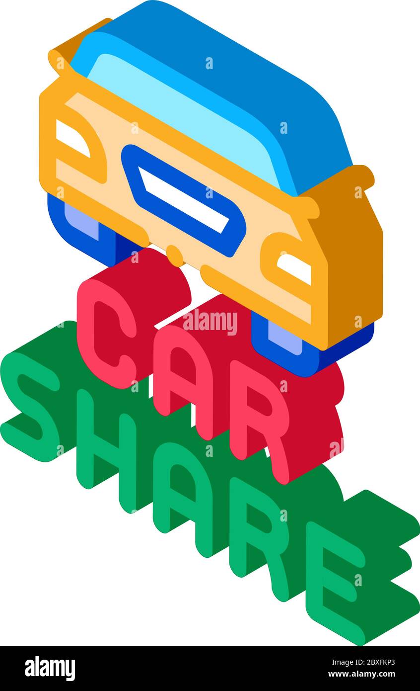 car share isometric icon vector illustration Stock Vector Image & Art ...