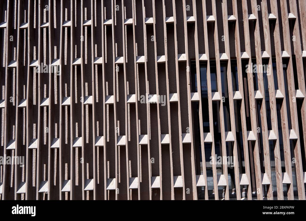 Abstract background with lines with shadow from the sun Stock Photo