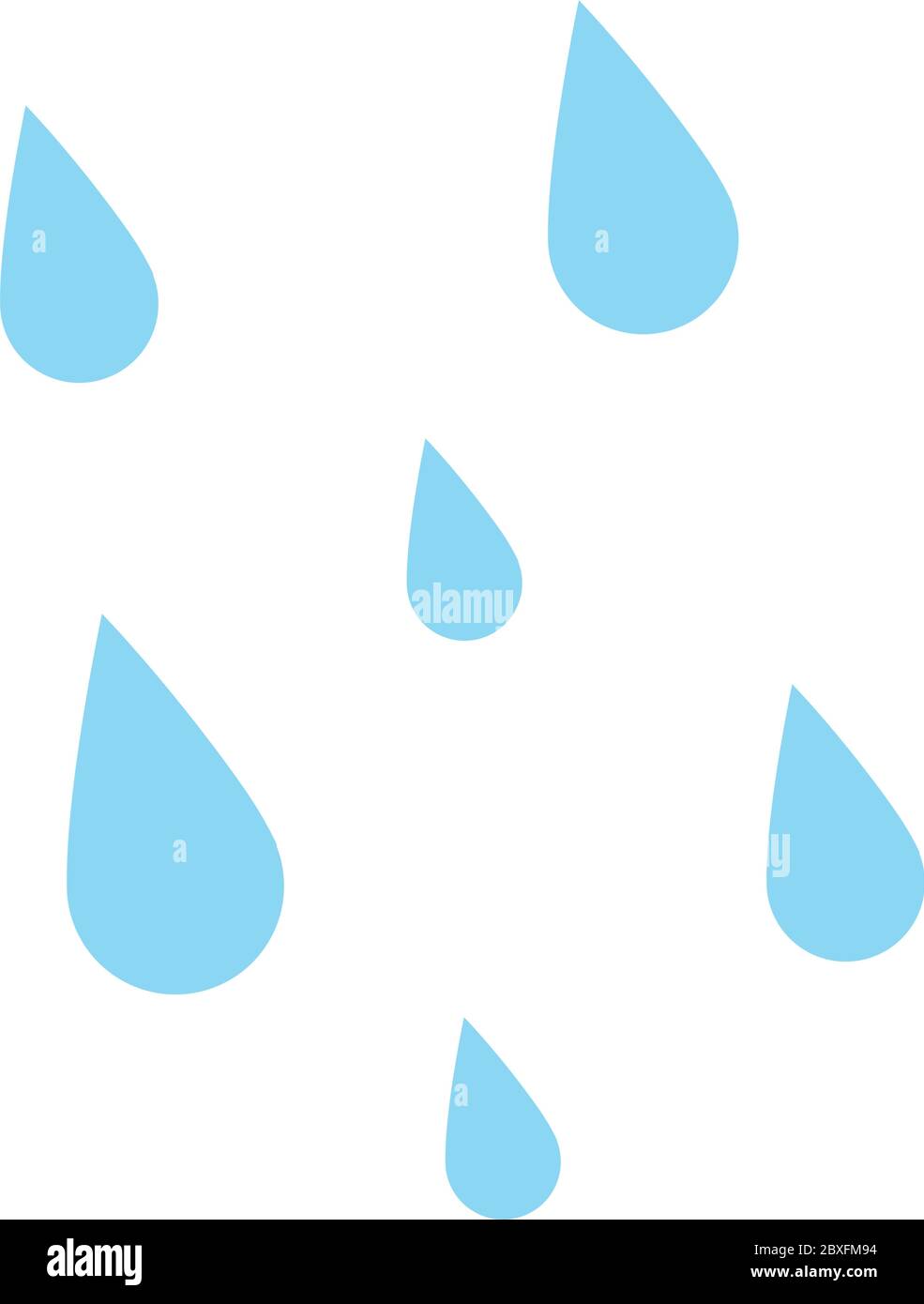 Water drop vector icon rain drops isolated on white eps 10 Stock Vector