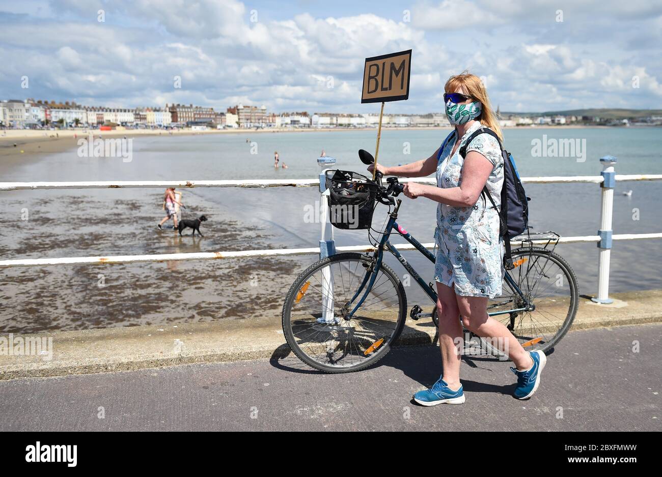 Weymouth, Dorset, UK. 7th June, 2020. Black Lives Matter protest demonstration on the promenade, Weymouth Credit: Dorset Media Service/Alamy Live News Stock Photo